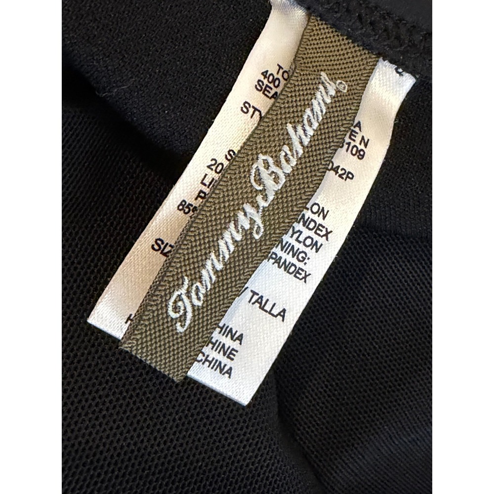 Tommy Bahama Pearl Solids Black Halter One Piece Swimsuit TSW31042P Size 6 - Picture 7 of 9